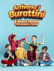 Arrivano i burattini al centro commerciale le piazze: il black friday e' per grandi e picc